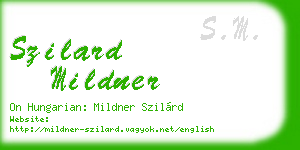 szilard mildner business card